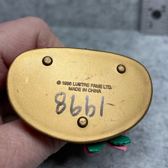 VTG 1996 Lustre Fame Christmas Ornament - Girl Mouse on Telephone w/ Typewriter - Picture 7 of 7